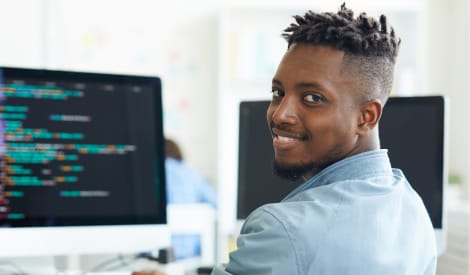 developer working